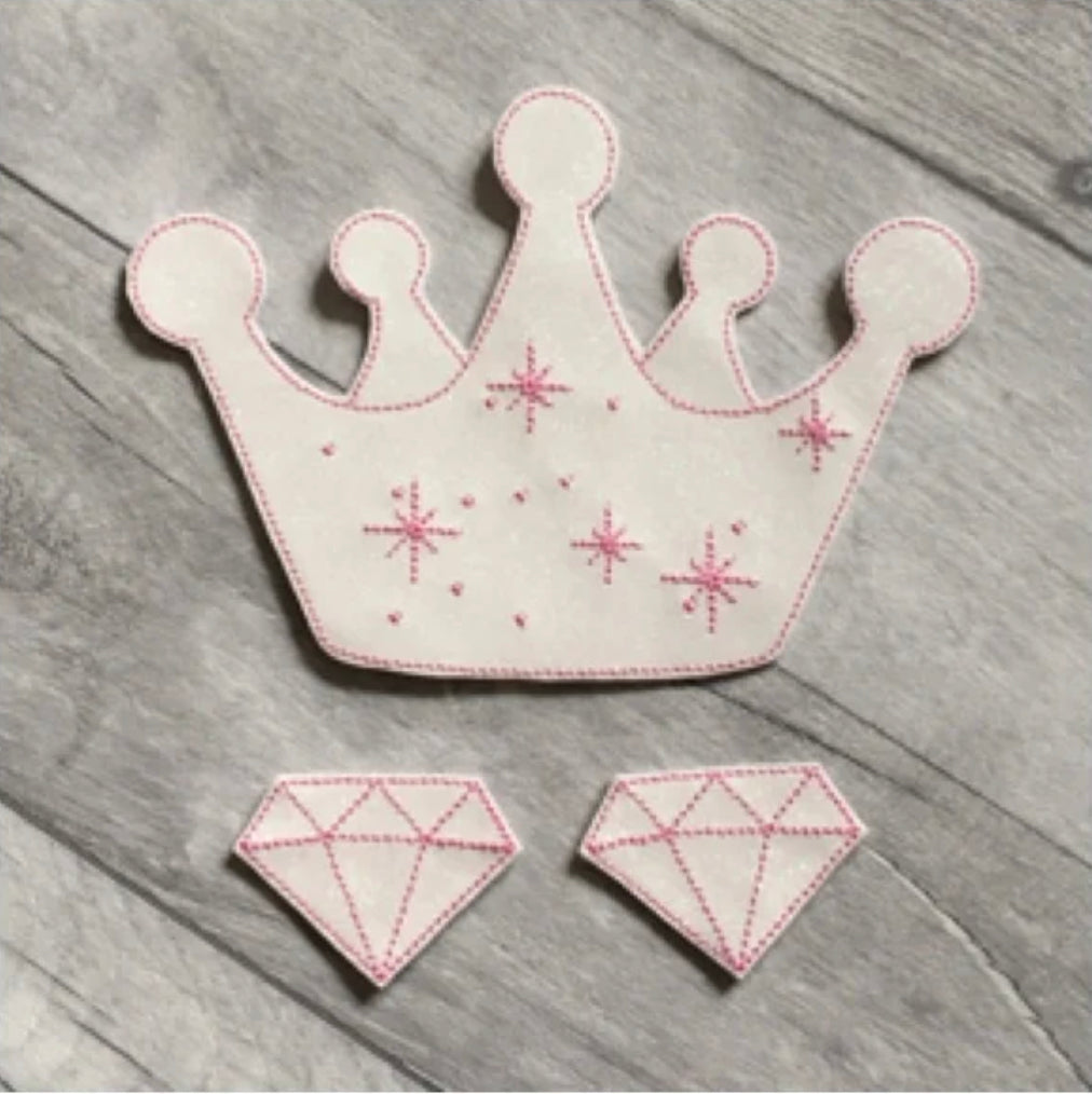 Crown felt clip holder