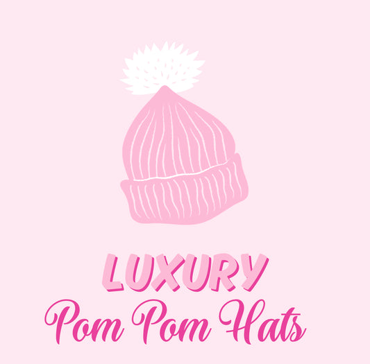Luxury Pom Pom hats-with bow