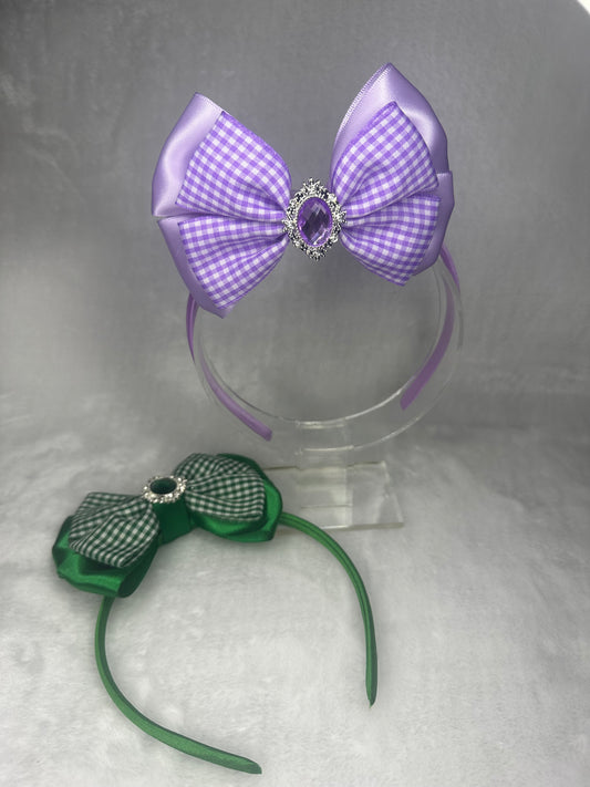 Summer gingham- school alice bands