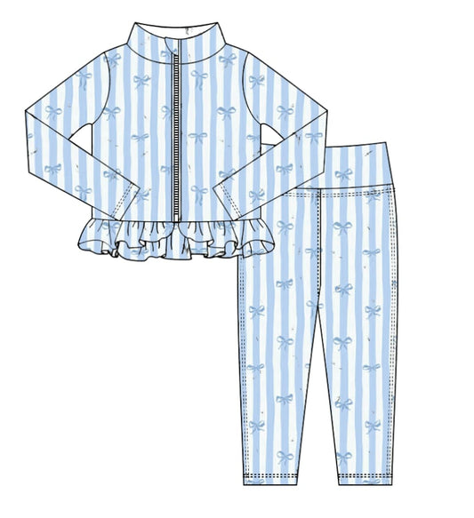 Blue bow gym set