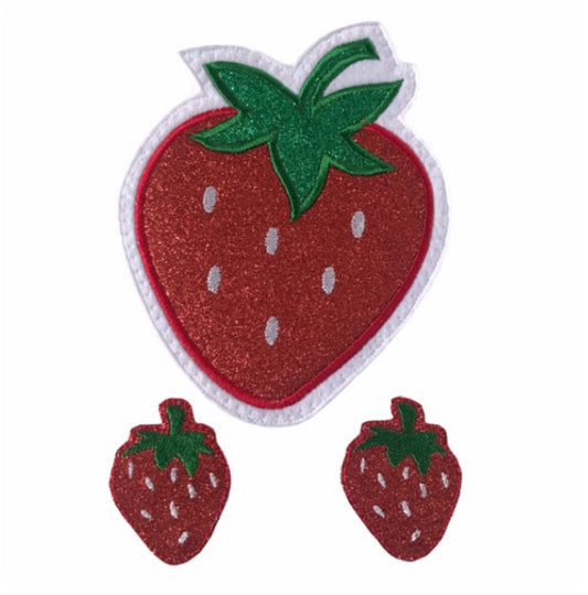 Strawberry felt clip holder