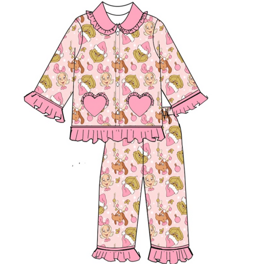 You’re a mean one (children’s Christmas pyjamas)