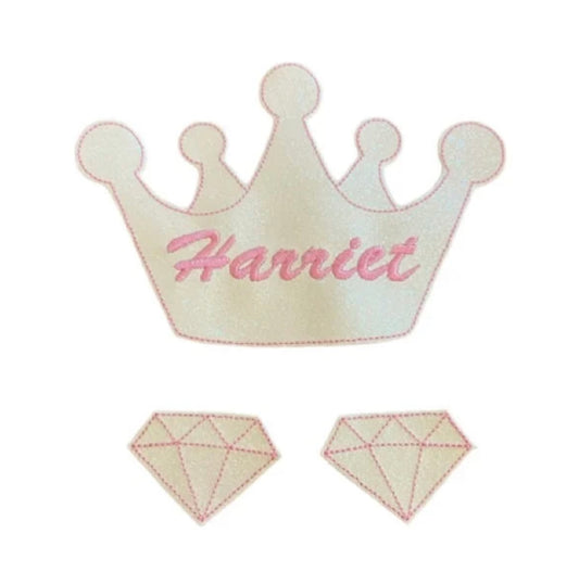 Personalised crown felt clip holder