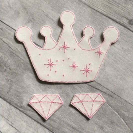 Crown felt clip holder